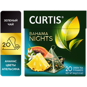 Чай зеленый Curtis Bahama Nights в пирамидках, 20 пак.