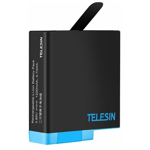 Аккумулятор Telesin для экшн-камеры GoPro Hero 5, 6, 7, 8, 2018 аккумулятор gopro hero 9 hero 10 1750 mah telesin gp btr 901 b