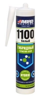 фото Герметик-клей гибридный ABRO MASTERS 280мл белый