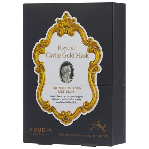 фото Frudia Омолаживающая маска для лица с экстрактом икры и золотом Royal de caviar gold mask, 10 шт.