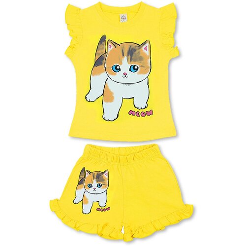 фото Костюм для девочки - жёлтый - котёнок , размер 104 bonito