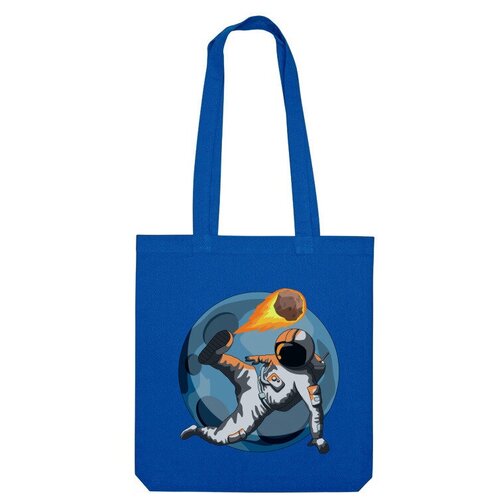 Сумка шоппер Us Basic, синий сумка космонавт и комета белый
