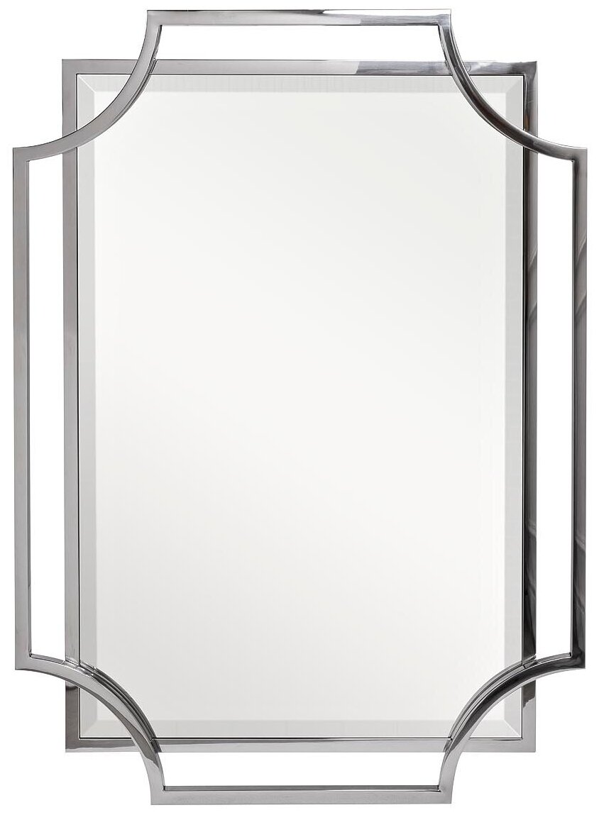 Зеркало Garda Decor прямоугольное в раме цвета хром KFE1150/1