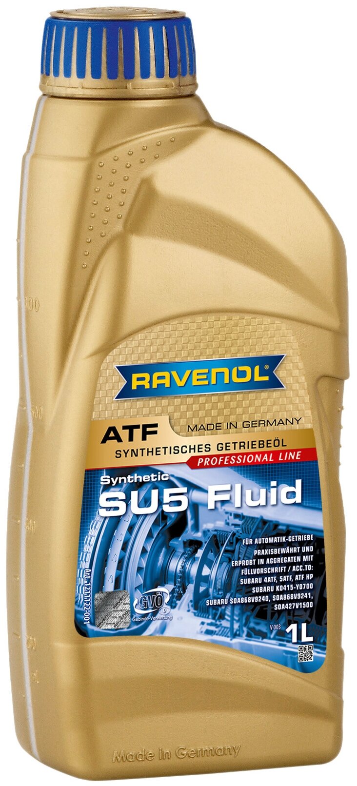 Масло трансмиссионное RAVENOL ATF SU5 Fluid, 1л