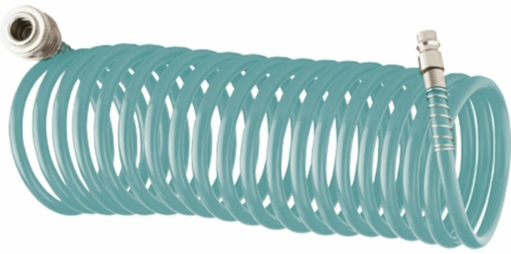 Полиуретановый спиральный шланг профессиональный BASF,15 м, с быстросъемными соед, Stels, 57009