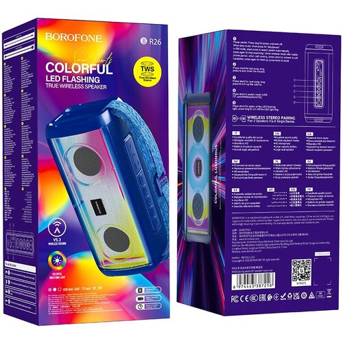 Беспроводная STEREO колонкаBR26удобное подключениеBluetooth соединениечистый звук1500mAhчерный 299000₽