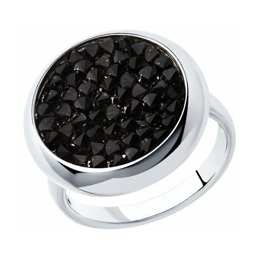 фото Серебряное кольцо sokolov 94012428 с кристаллом swarovski, размер 16,5 diamant-online