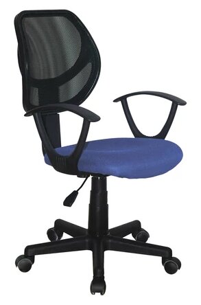 Кресло офисное BRABIX "Flip MG-305", ткань TW, синее/черное, 531919