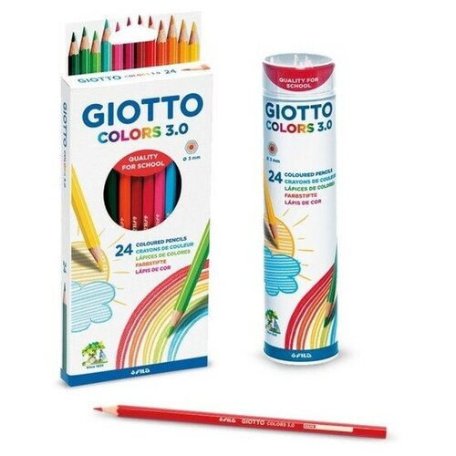 Карандаши 24 цветов Giotto Colors, 3.0мм, шестигранные