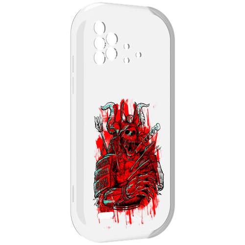 Чехол MyPads красный скелет воин для UMIDIGI Bison X10 / X10 Pro задняя-панель-накладка-бампер