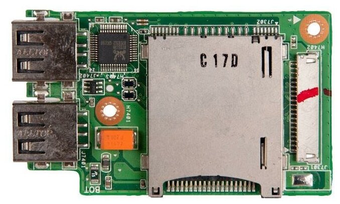Плата расширения G53SW CARD READER Rev:2.0 для ноутбука Asus G53S (плата картридера и портов)