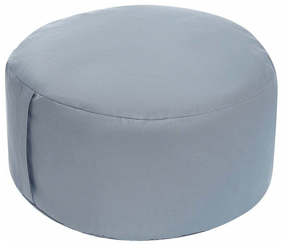 фото Хлопковый бескаркасный пуф серого цвета