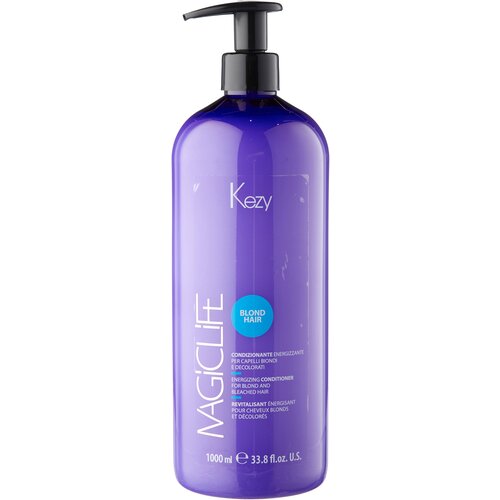 kezy кондиционер укрепляющий для светлых и обесцвеченных волос energizing conditioner 300 мл kezy magic life KEZY кондиционер Magic Life Blond Hair укрепляющий для светлых и обесцвеченных волос, 1000 мл