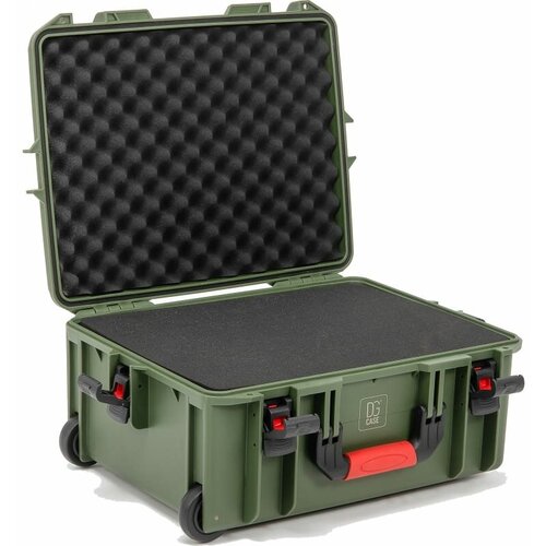 Ударопрочный кейс с выдвижной ручкой и на колесах DGCASE 60-02-olive DGCASE60-02-olive