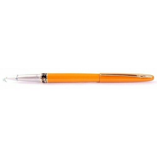 подарочная ручка роллер crocodile r 215 black в футляре Подарочная ручка-роллер Crocodile R 215 Orange в футляре