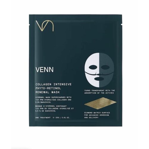 VENN Collagen Intensive Phyto-Retinol Renewal Mask Обновляющая гидрогелевая маска для лица с коллагеном и фито-ретинолом 23 гр