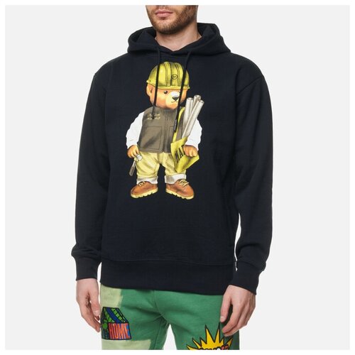 фото Мужская толстовка market workshop bear hoodie синий, размер m