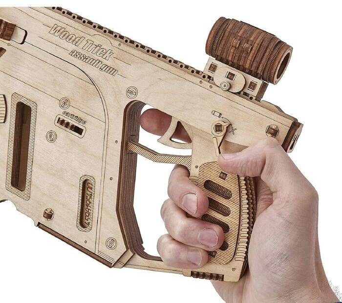 Сборная деревянная модель Wood Trick "Штурмовая винтовка", 158 деталей - фото №15