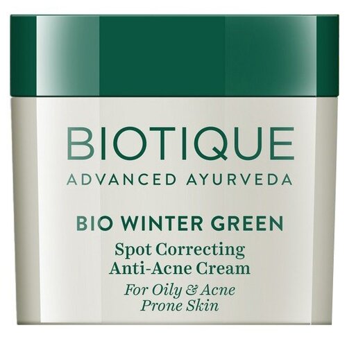 Biotique Крем для жирной и склонной к акне кожи Bio Winter Green Spot Correcting Anti Acne Cream, 30 мл