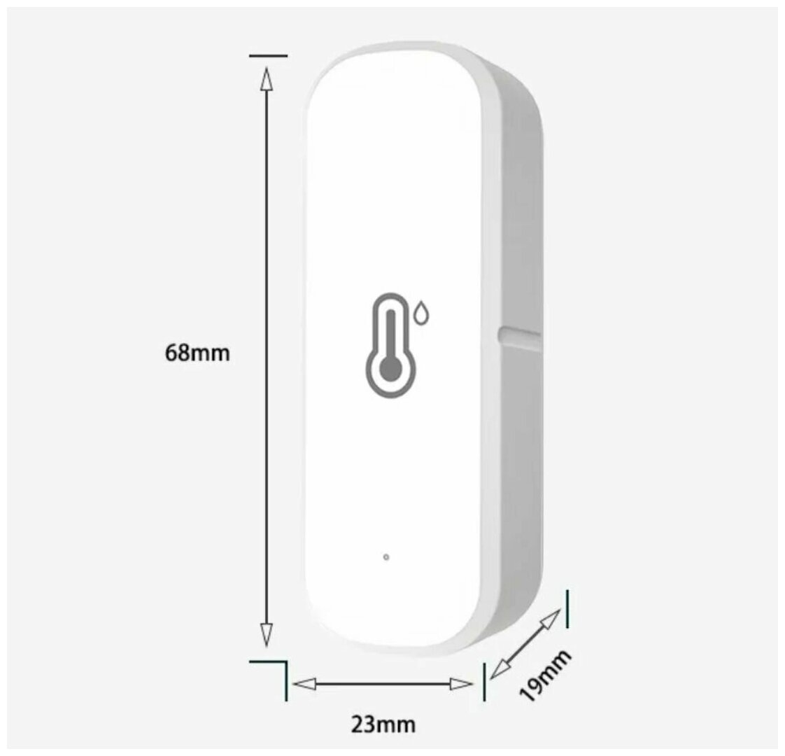 Датчик температуры и влажности Wi-Fi, комнатный (Гигрометр, термометр), мониторинг (Tuya, Smart Life) голосовое управление, Alexa, Google - фотография № 4