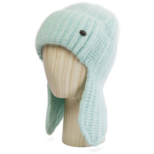 фото Шапка ушанка labbra, размер 57, зеленый