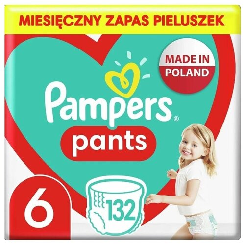 Подгузники-трусики Pampers Pants размер 6, 132 шт.