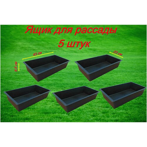 Ящик для рассады 43x23x9,5 см, 5 штук