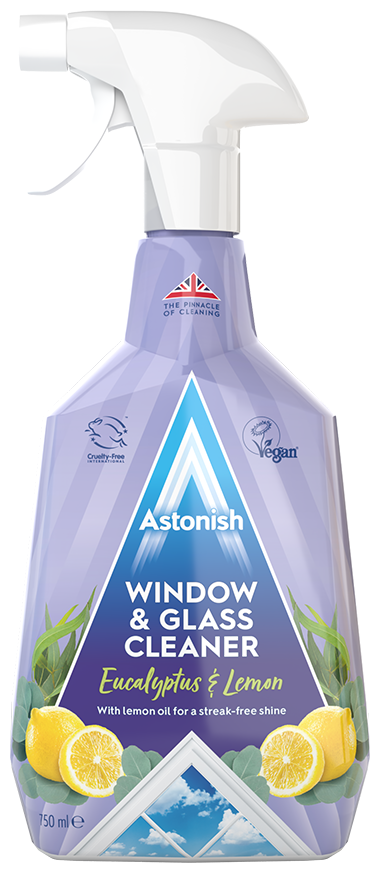 Window & Glass Cleaner Eucalyptus & Lemon для стекол и зеркал Astonish, 750 мл, 0.815 г