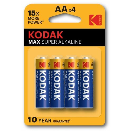 Элемент питания Kodak MAX Super Alkaline LR6 BL4, 80шт элемент питания kodak lr6 12bl max super alkaline 12 штук в блистере