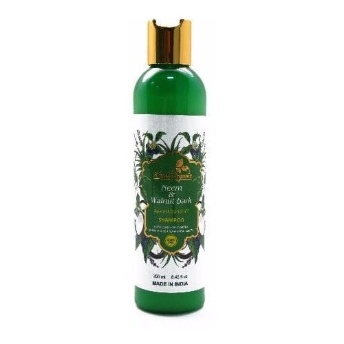 Травяной шампунь против перхоти Ним и скорлупа грецкого ореха Khadi Organic 250 мл