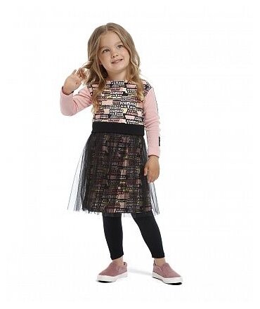 Платье детское Lucky Child МИ-МИ-МИШКИ цветное (арт. 69-64) 30 (110-116)
