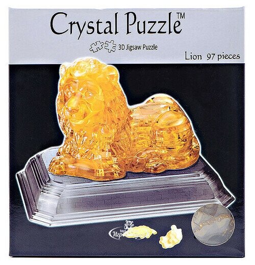 Головоломка 3D Crystal Puzzle Лев цвет: желтый - фото №13