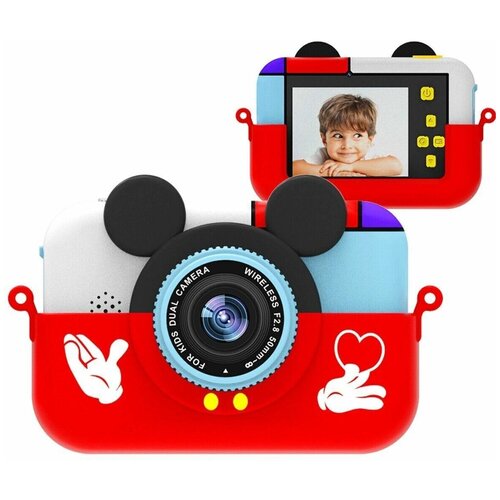 Детский фотоаппарат Микки Маус красный 319900₽