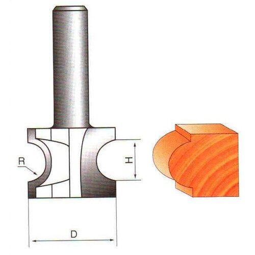 Фреза Globus 1014 D40 кромочная полустержневая