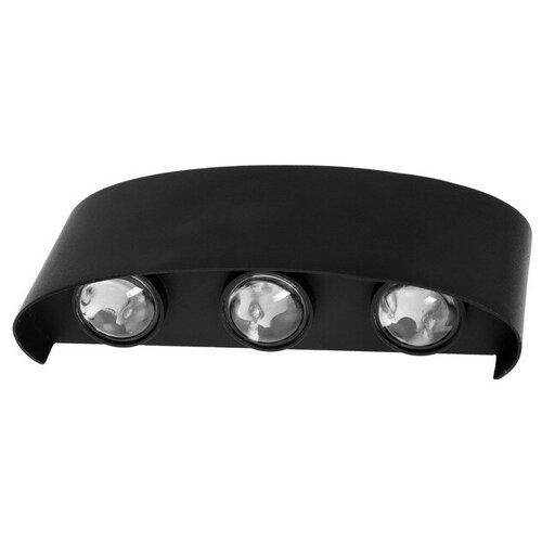 Светильник фасадный Полусфера FSD-003 6 Вт 3000К 3 луча IP65 220 В металл черный 837₽