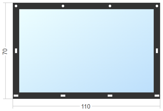 Мягкое окно Софтокна 110х70 см съемное, Скоба-ремешок, Прозрачная пленка 0,7мм, Черная окантовка, Комплект для установки - фотография № 3