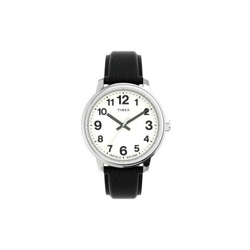 Наручные часы TIMEX Easy Reader, серебряный, черный часы timex tw2u88600
