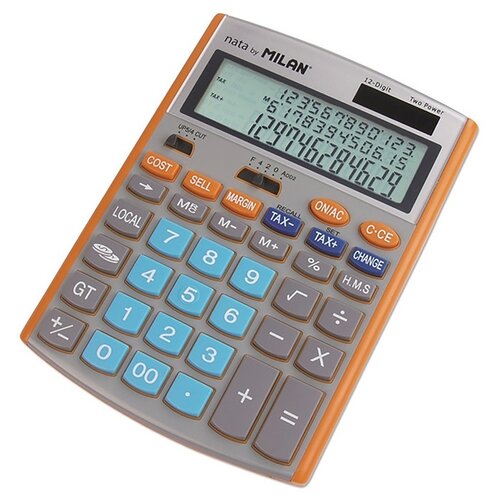 Калькулятор MILAN настольный Калькулятор полноразмерный настольный 153512O, 12 разр, оранж