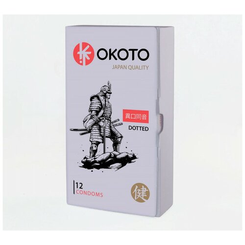 Презервативы OKOTO DOTTED, №12 презервативы okoto mega mix 12