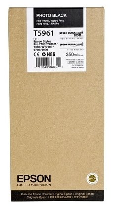 Картридж Epson Photo Black T5961 UltraChrome HDR 350 ml C13T596100
