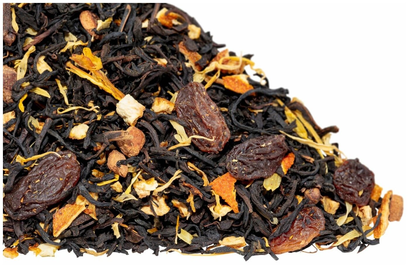 Чай черный листовой "вечерняя сказка" 250 гр, с цедрой апельсина, корицей и лепестками цветов