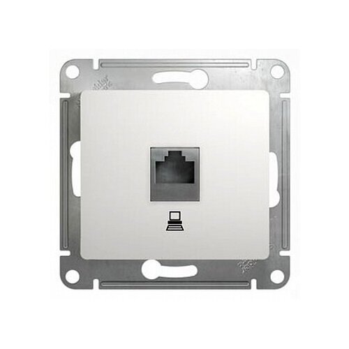 Розетка компьютерная 1xRJ45 Cat.5 GLOSSA, белый | код. GSL000181K | Schneider Electric (5шт. в упак.)