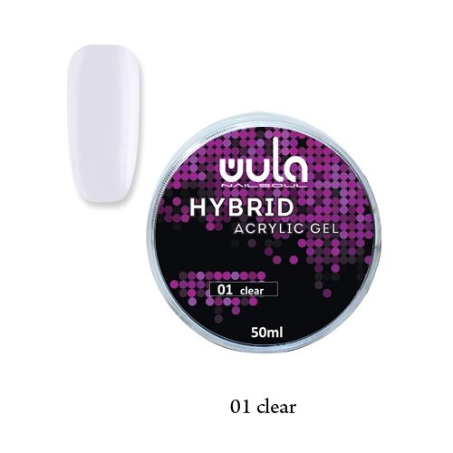 гель Wula nailsoul Гель акриловый Hybrid acrylic gel, 15 мл тон 01 Clear