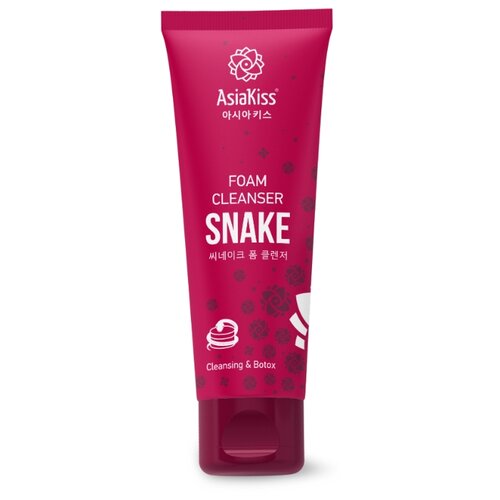 фото Asiakiss пенка для умывания со змеиным ядом snake foam cleanser, 180 мл