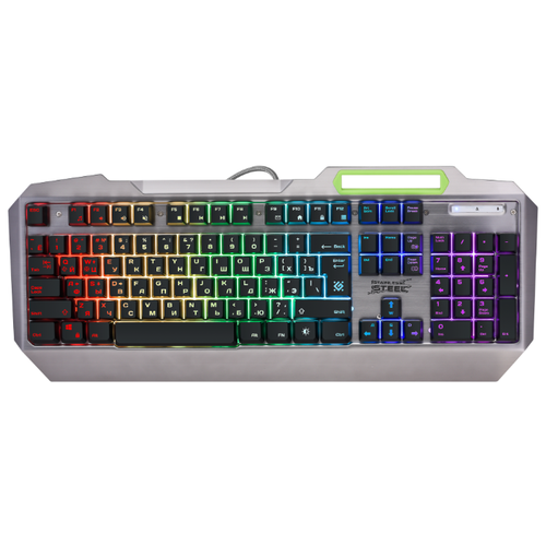 Проводная игровая клавиатура Defender Stainless steel GK-150DL RU, RGB подсветка, 9 режимов