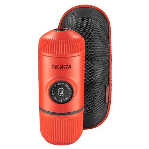 фото Кофеварка рожковая Wacaco Nanopresso c жёстким чехлом lava red