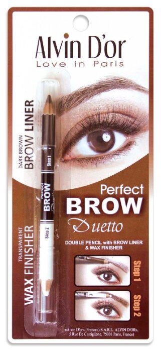 Alvin D'or карандаш+воск для бровей Perfect Brow Duetto 