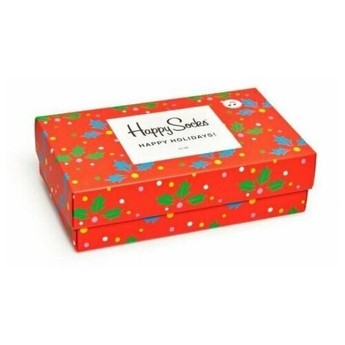 подарочный набор gift box аниме евангелион 25 х 22 х 8 см Носки Happy Socks, 3 пары, размер 41-46, мультиколор