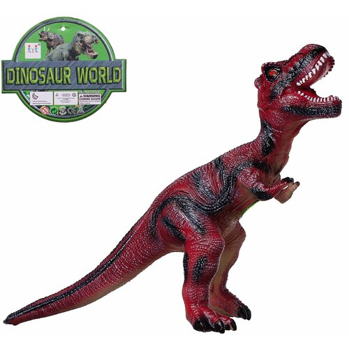 Фигурка Junfa Динозавр длина 72 см со звуком бордово-черный WA-24134/бордово-черный