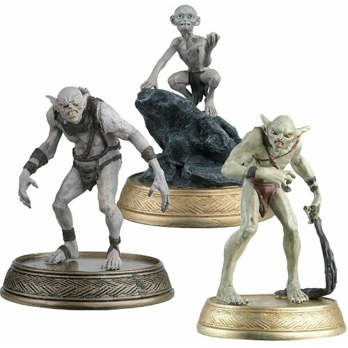 Фигурка gollum,misty mountain goblin, grinnah Хоббит. Eaglemoss Collections 3в1